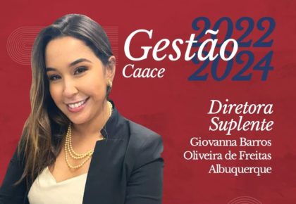 Conheça a gestão 2022-2024: Giovanna Barros, diretora suplente da CAACE