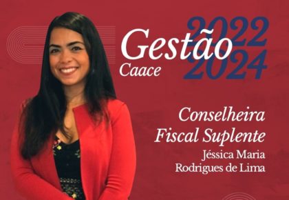 Conheça a gestão 2022-2024: Jessica Rodrigues, conselheira fiscal suplente da CAACE