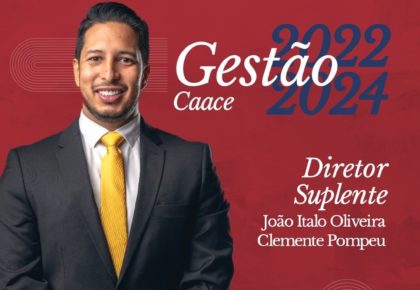 Conheça a gestão 2022-2024: João Ítalo Pompeu, diretor suplente da CAACE