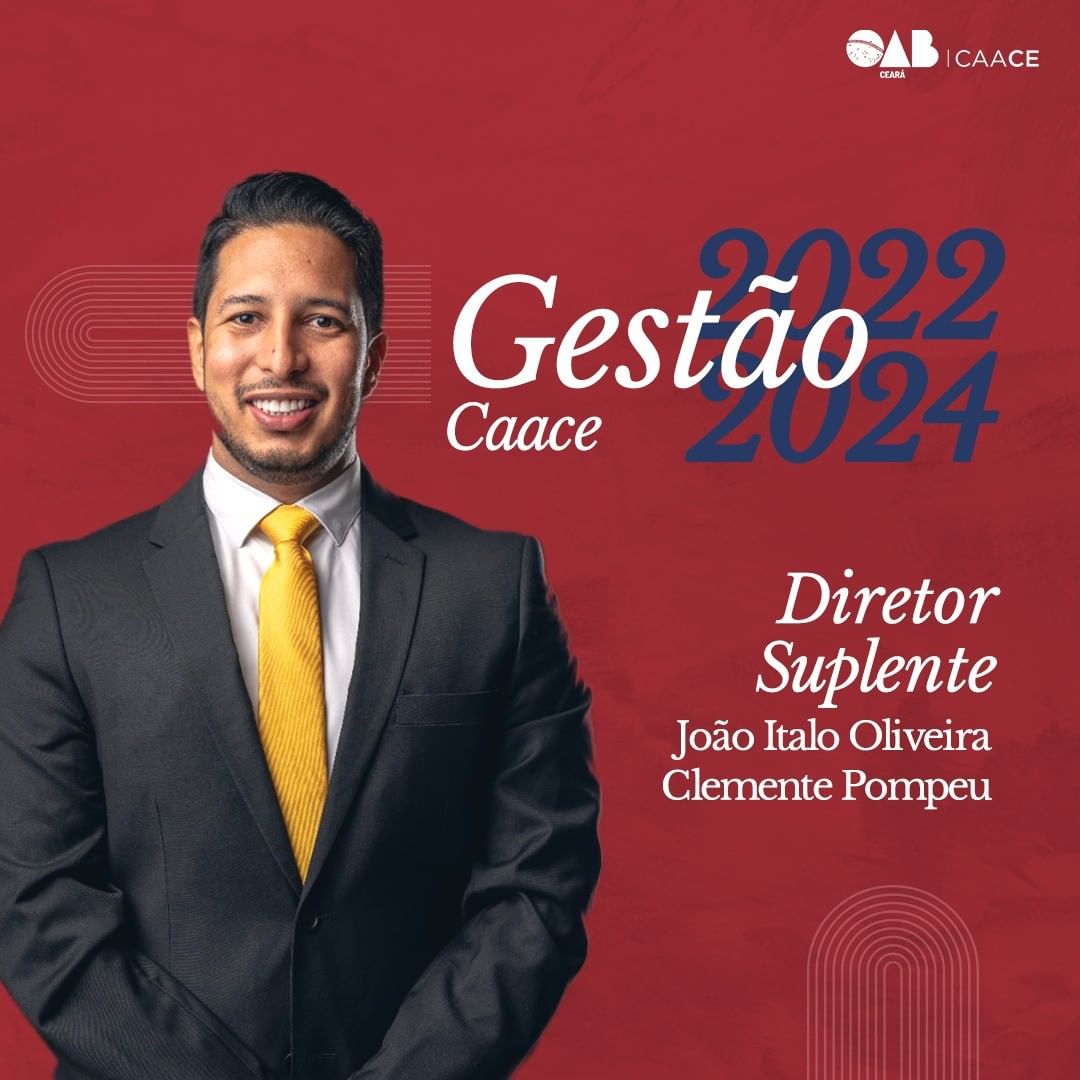 Conheça a gestão 2022-2024: João Ítalo Pompeu, diretor suplente da CAACE