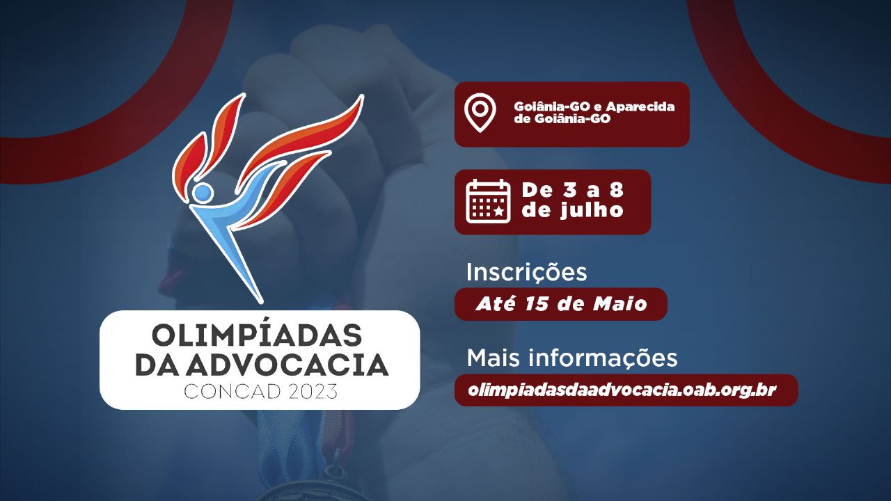 Prorrogadas as inscrições para as Olimpíadas da Advocacia, em Goiás